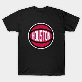 Houston Retro Ball - Black T-Shirt